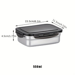 Leakproof Stainless Steel Lunch Box 550ml 850ml 1350ml Capacity