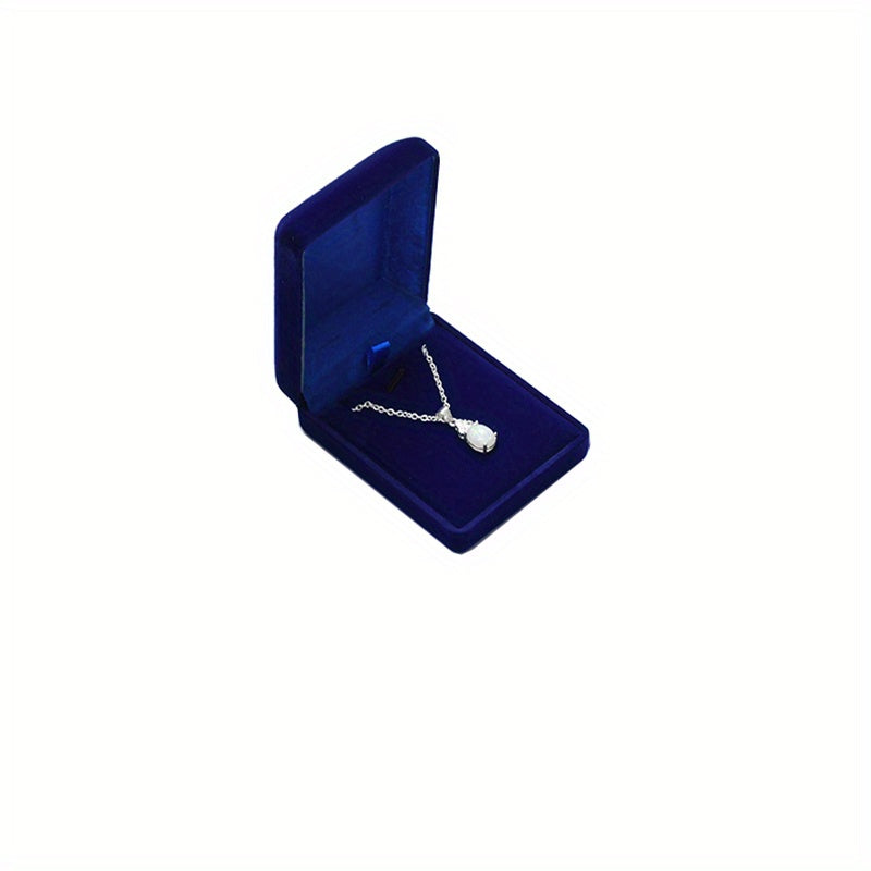 Velvet Necklace Pendant Jewelry Display Box for Gifts