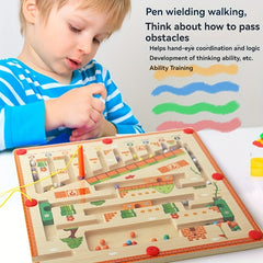 Wooden Valentine's Children's Magnetic Mazes Educational Toys