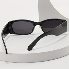 Rectangle Frame Sunglasses for Women Men Y2K Hiphop Solid Glasses