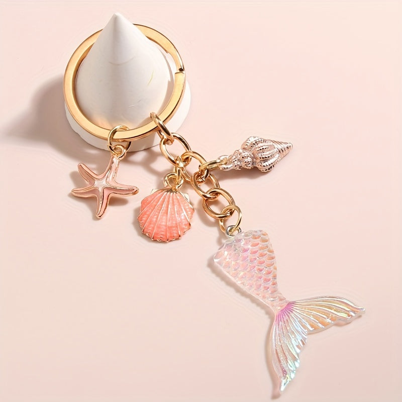 Mermaid Keychain Enamel Fish Tail Keychain Pendant