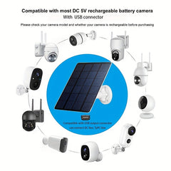 3W 5V USB Solar Camera Charging Plate for Surveillance Camera