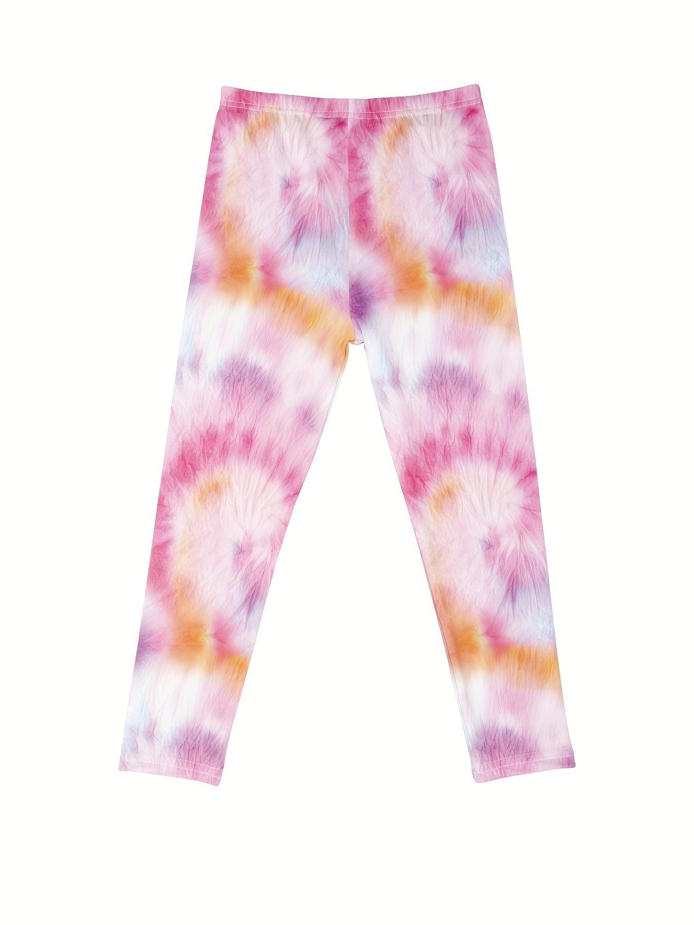 Girls Leopard Camo & Tie Dye Leggings Elastic Waist Yoga Pants