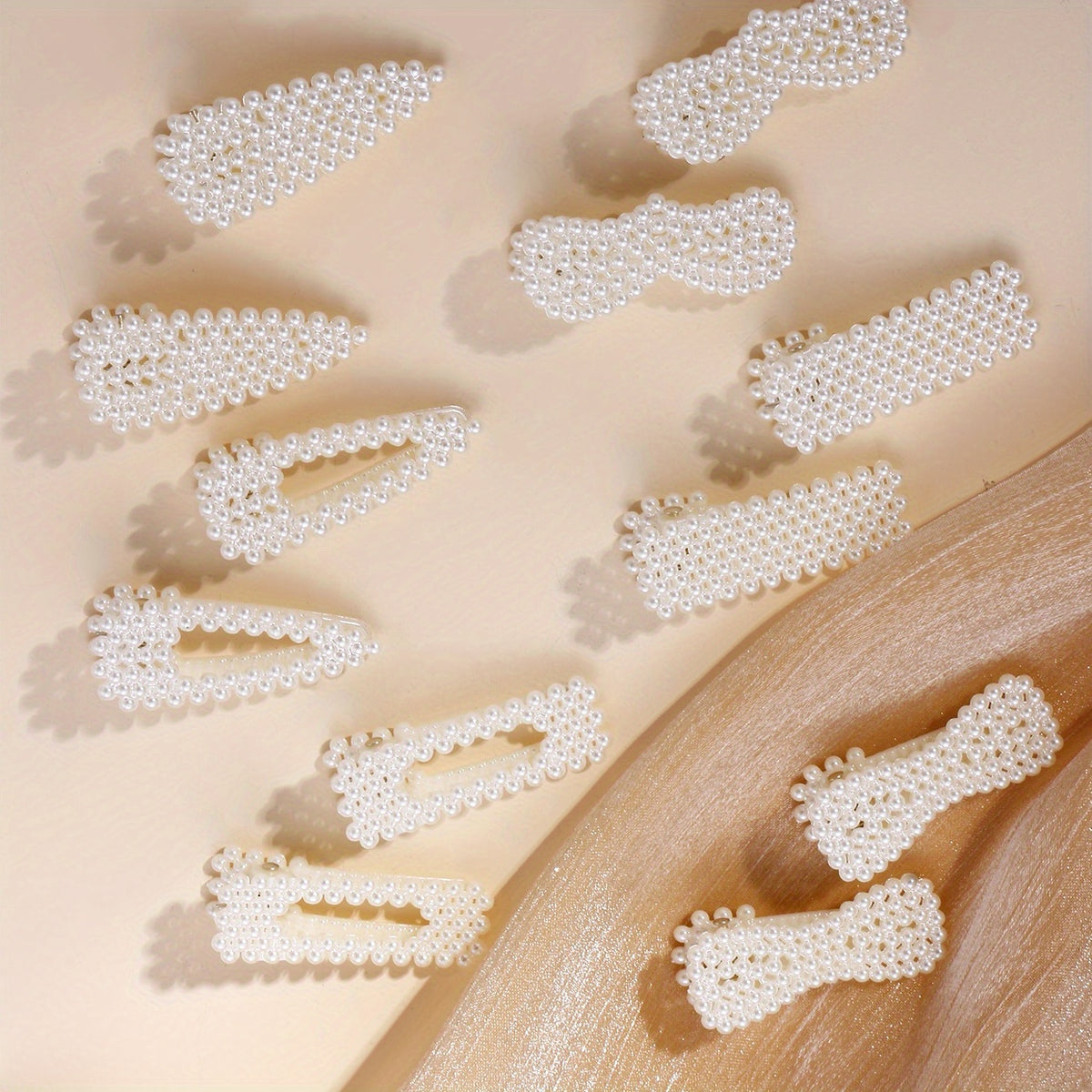 Adorable Pearl Hair Clips Set for Girls' Parties