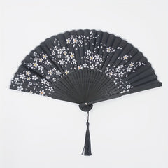 Vintage Flower Folding Fan Dance Performance Fan