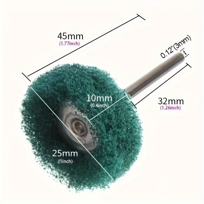 Mini Drill Bit Nylon Abrasive Brush Wire Buffing Polishing Wheel Rotary Tool