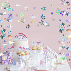 5 Inch Hollow Out Paper Pentagram Flag Banner