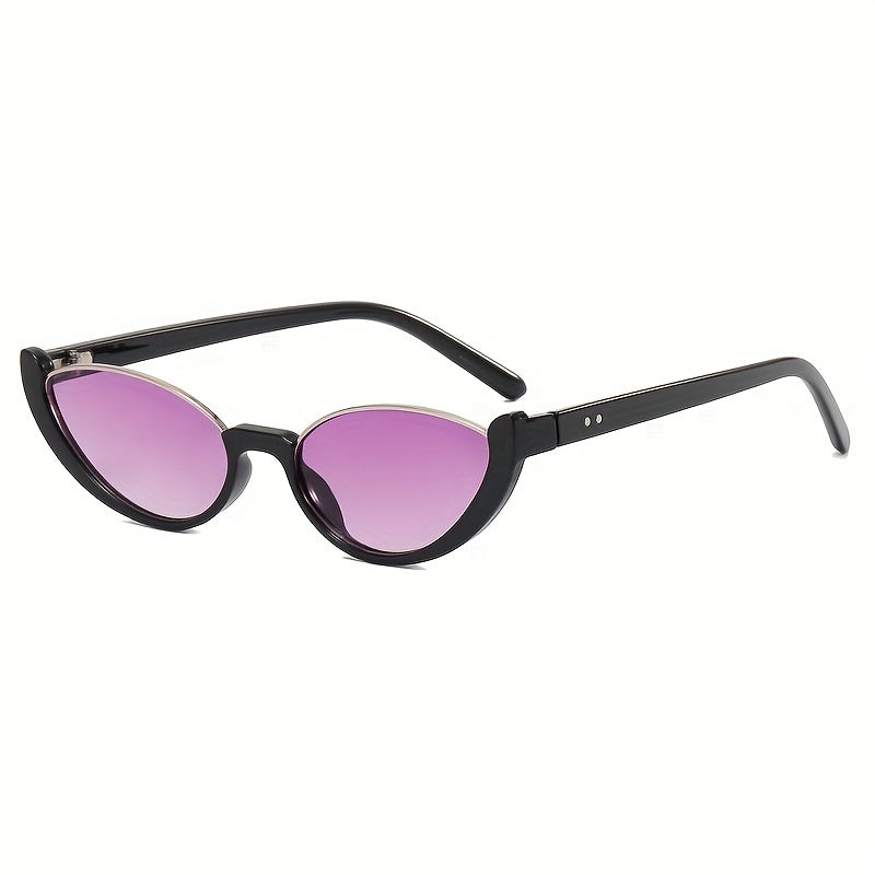 Y2K Cat Eye Sunglasses Gradient Mirror UV400