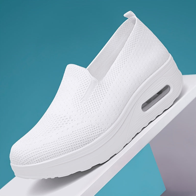 Women's Mesh Sneakers Casual Wedge Heel Shoes Lightweight Heightening Shoes