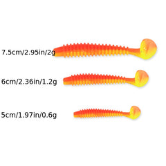 Soft Silicone Worms Baits Jigging Wobblers Fishing Lures 7