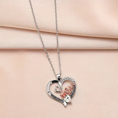 Heart Shape Mom Double Love Necklaces Men Jewelry