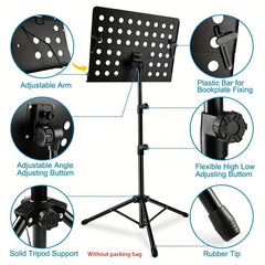 Portable Collapsible Sheet Music Stand with Carrying Bag