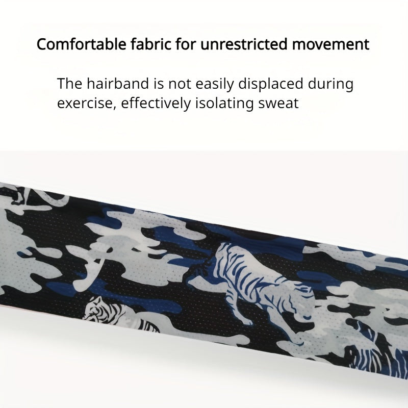 Men's Sports Hair Bands Camouflage Stretch Headband