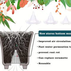 5pcs Flower Pot Hole Mesh Pad DIY Planter Bottom Grid Mat Mesh Hole Screens