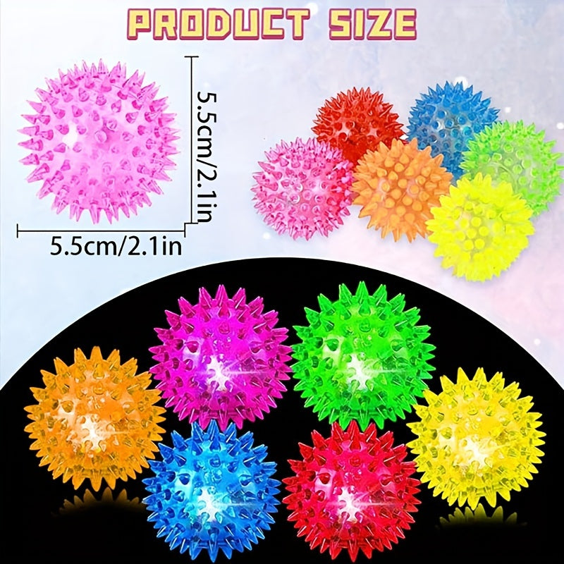 LED Flashing Spiky Sensory Stress Ball - Glow in the Dark - School Rewards
