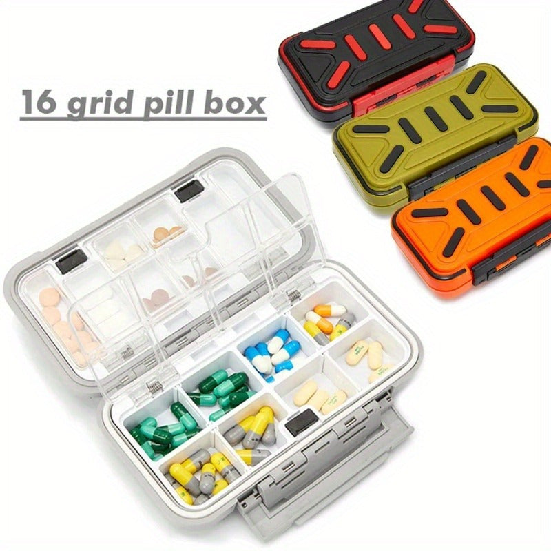Maksut 16 Grid Pill Organizer Box Travel Medicine Storage Container