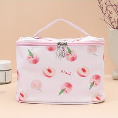 Fruit Pattern Makeup Zipper Bag Lightweight Cosmetic Satchel
