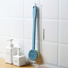 Long Handle Shower Brush Silicone Back Scrubber