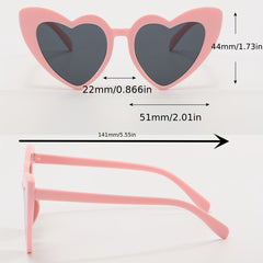 Y2K Heart Sunglasses For Women Men Funny Love Theme Glasses UV400
