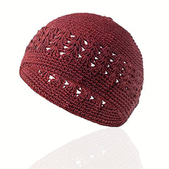 Hip Hop Knitted Beanie Hollow Crochet Beanie Elastic Hat