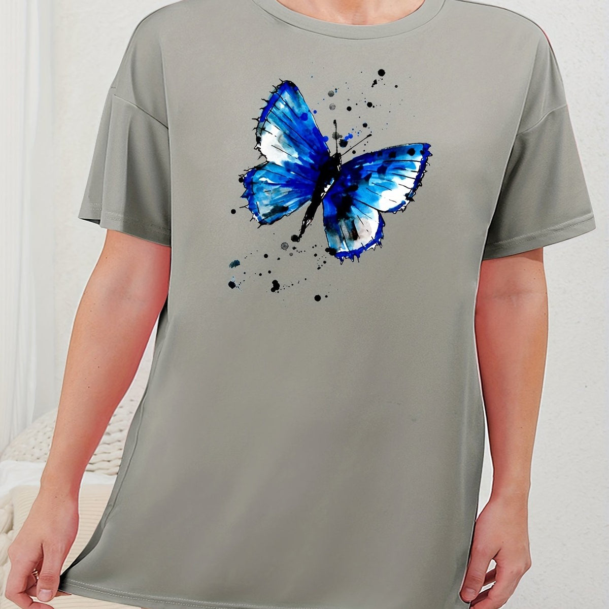  Tie Dye Butterfly Print Lounge Dress