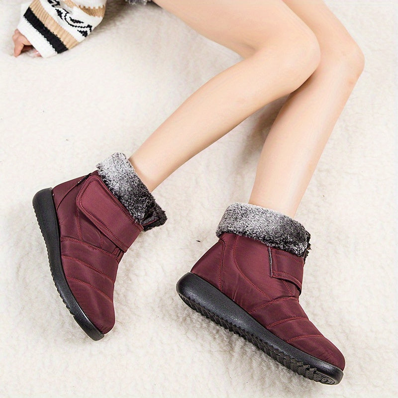 Women's Snow Boots Faux Fur Lining Thermal Waterproof Ankle Boots