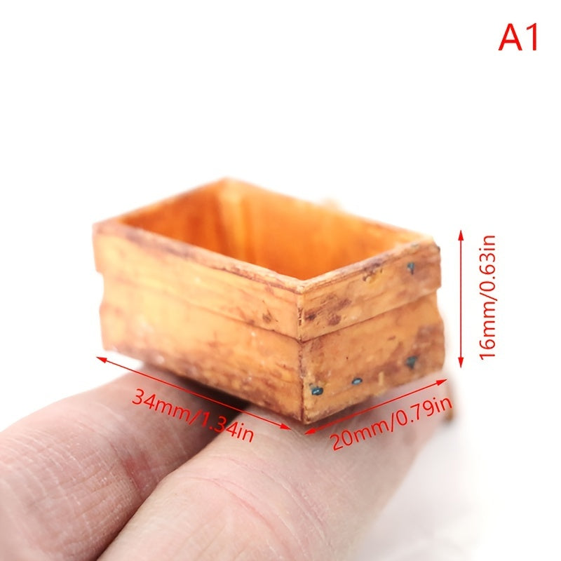 1:12 Doll House Mini Wood Parts Box Wooden Frame Ornaments