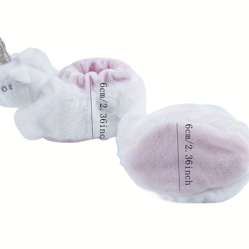 Unicorn Soft Plush Cozy House Slippers for Baby Girls
