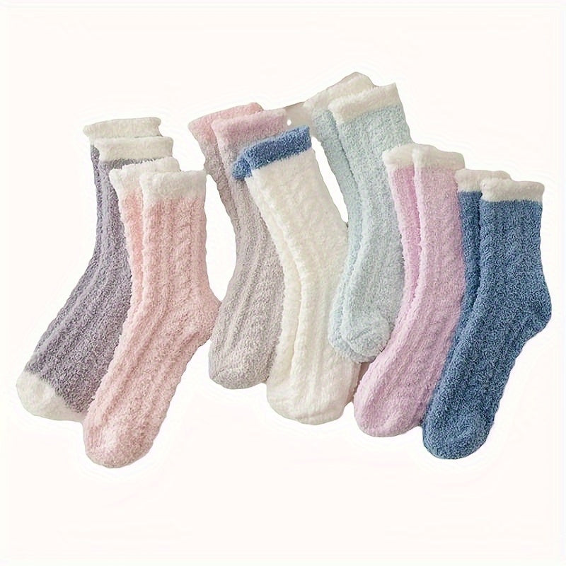 Teenager's Crew Socks: Breathable Plush Comfy Casual Style Unisex Socks