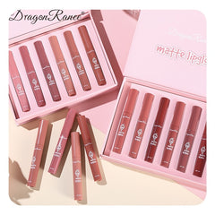 6-Piece Lip Glaze Set, Non-Stick Cup Nude Skin Lip Gloss