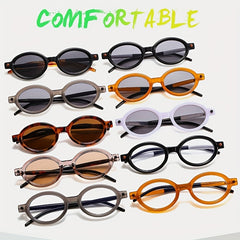 Men's Oval Frame Outdoor Sports Sunglasses UV Protection