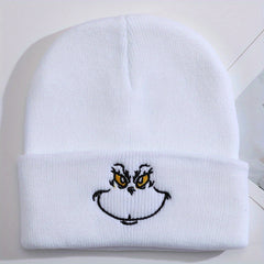 Embroidered Ski Knit Cap Beanie Hat Keep Warm Men Women