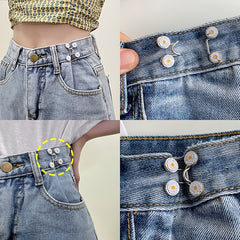Daisy Pattern Safety Brooch Pin Buckle Minimalist Waist Tightener