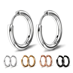 Stainless Steel Hoop Earrings Circle Ear Piercing Jewelry
