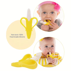 Banana Teether With Suction Cup Baby Silicone Teething Toy