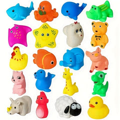 25 Assorted Animal Bulk Toys for Toddlers - Bathtub and Pool Floating Toys