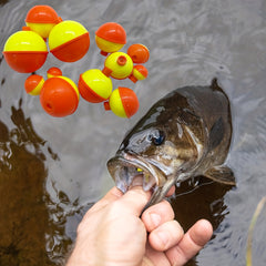 24pcs Fishing Float Orange Yellow Bobbers Tackle