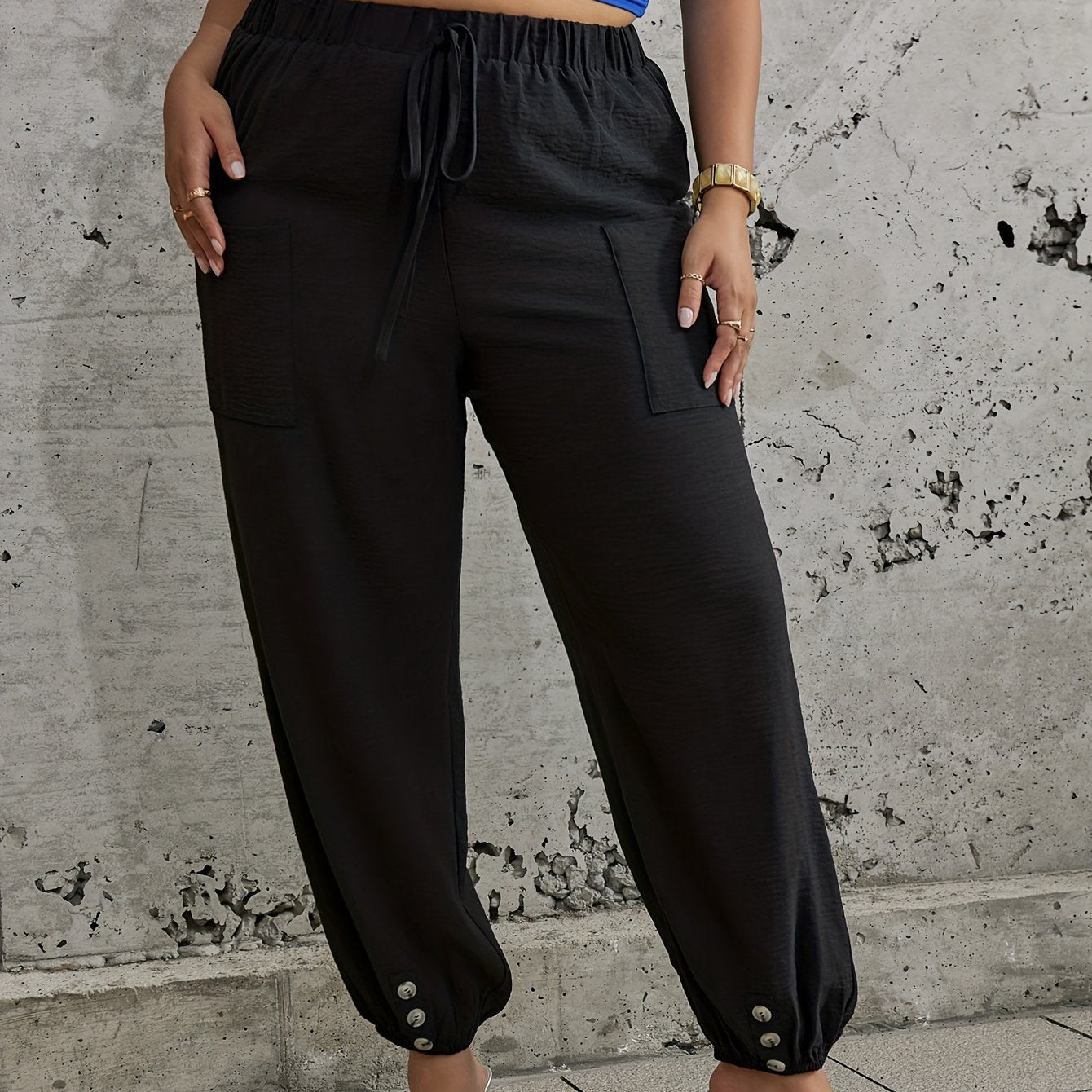  Women's High Rise Jogger Trousers With Pockets