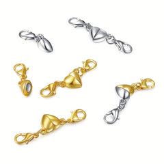 5pcs Heart Magnetic Buckle DIY Bracelet Necklace Set