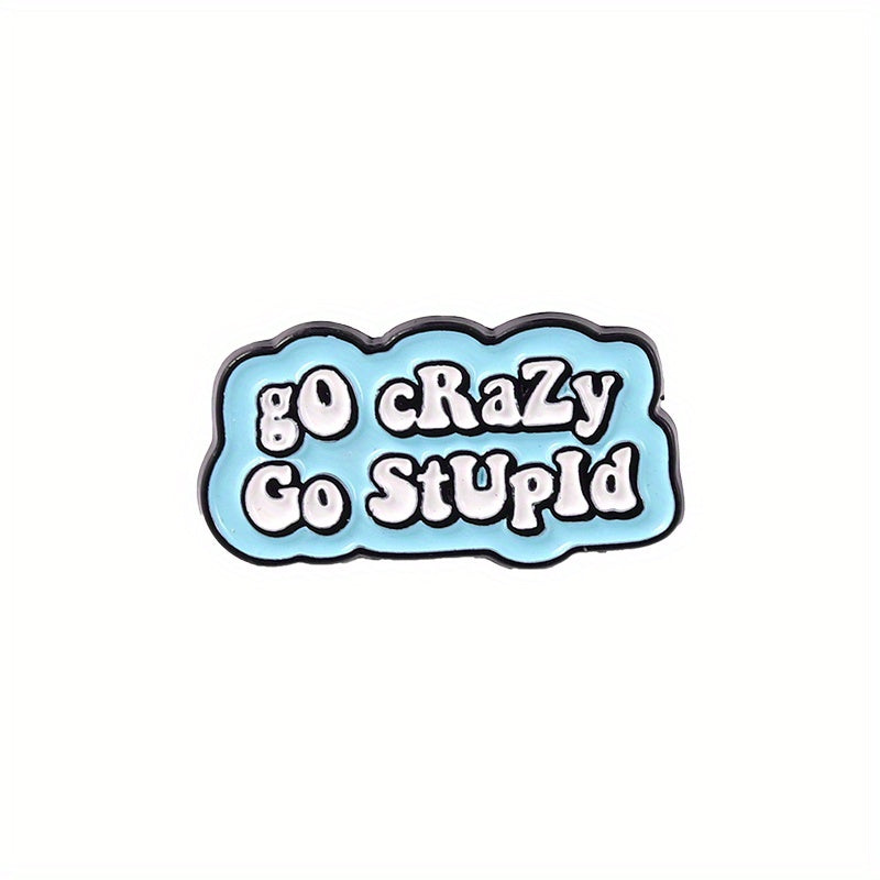 Funny Quote Enamel Pins Badges Letters Dialog Bag Brooches Cartoon Lapel Pin