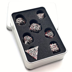 7pcs Solid Maze Metal Mini Dice Game Punishment Drinking Fun Dice