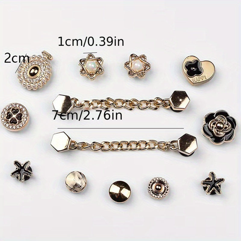 13pcs Shoe Decorations Sandals Slipper DIY Shoes Pins Kids Adults