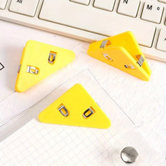 Acrylic Triangle Clip Set - Anti Roll Corner Clip for Office Documents