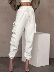 Drawstring Baggy Cargo Pants High Waist Casual Pants