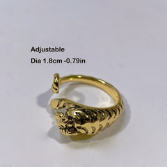 Year Of Tiger Initial Year Baby Tiger Open Ring Men's National Tide Personality