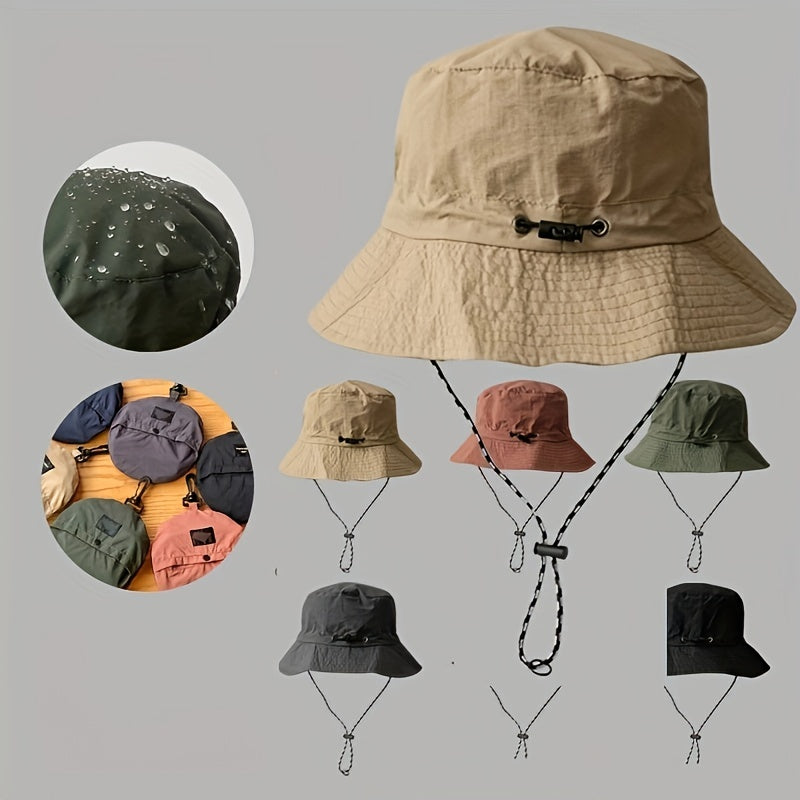 2 in 1 Bucket Hat Portable Bag Drawstring Sun Hat Lightweight Boonie