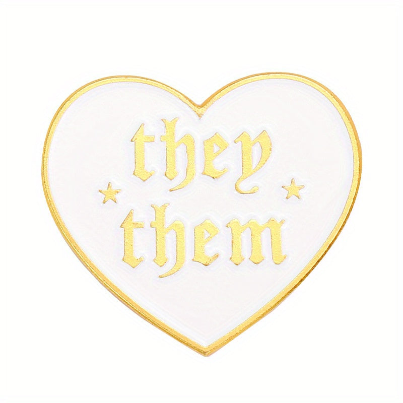 Metal Love English Letter Geometric Badge Silky Scarf for Men