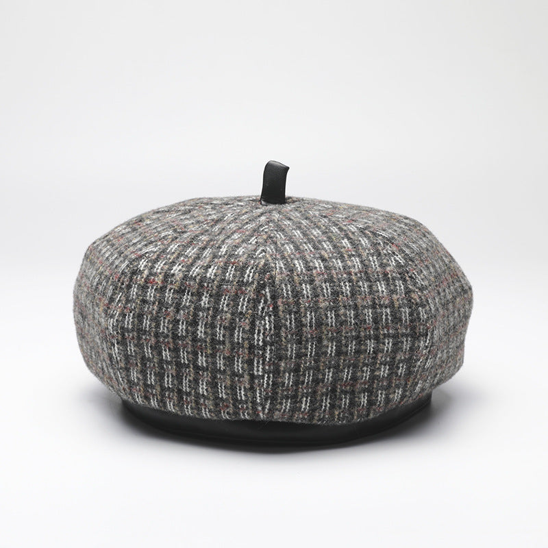 Women's Classic Stripes Beret Hat French Beanie for Winter Fall