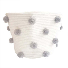 Kids' Fur Ball Storage Bucket Toy Diaper Clothes Storage Box Basket