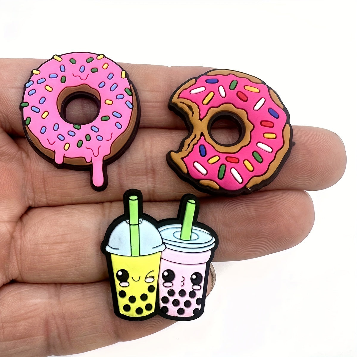 30pcs Cartoon Food & Beverage Shoe Charms Decorations Party Favors